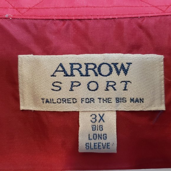 Vintage Flannel Shirt Arrow Sport Big And Tall 3X Acrylic Hong Kong - Picture 2 of 8